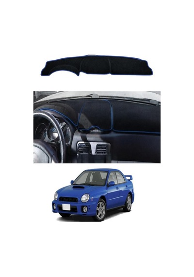 Subaru - Impreza 1992+ Uyumlu Torpido Koruma Kılıfı - Mavi Şeritli