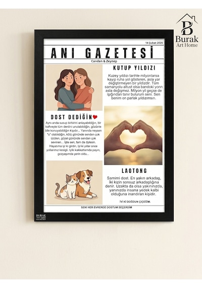 Anı Gazetesi Posteri, Doğum, Özel Gün, Nişan, Düğün, Her An İçin Kişiselleştirilebilir Hatıra