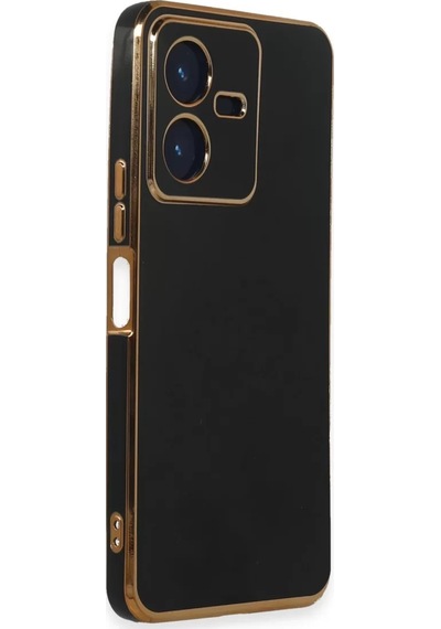 Newface Vivo Y22 2022 Kılıf Volet Silikon - Siyah