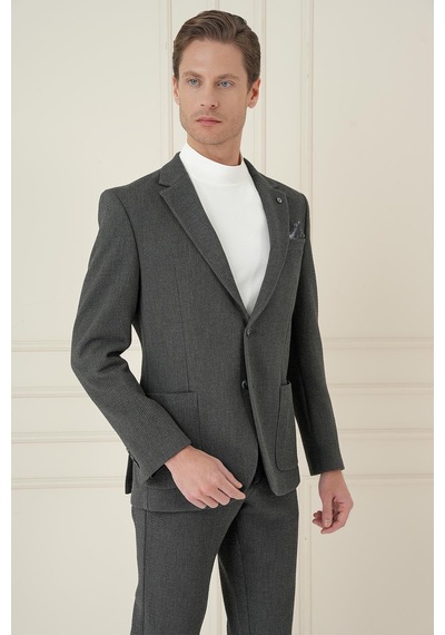 Efor C 694 Slim Fit Füme Spor Ceket Füme