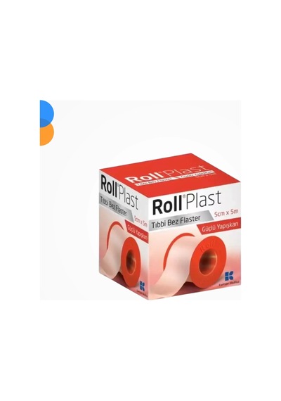 Roll Plast Tıbbi Bez Flaster Çinko Oksitli Kauçuk Yapışkanlı 5cm X 5m