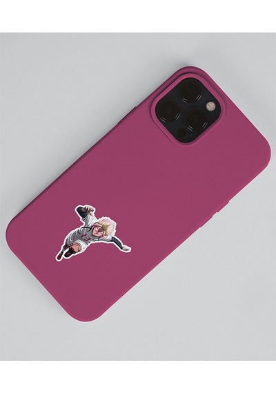 Ryusei Shidou-bluelock- Anime Futbol Telefon Sticker Seti Blue Lock Parlak Kağıt 2 Li Pembe