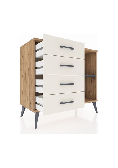 Hyperion Şifonyer Tek Raflı 4 Çekmeceli 88x44x80 Çam-antrasit/aytaşı Antrasit/aytaşı Hyperion Şifonyer Tek Raflı 4 Çekmeceli 88x44x80 Çam-antrasit/aytaşı Antrasit/aytaşı