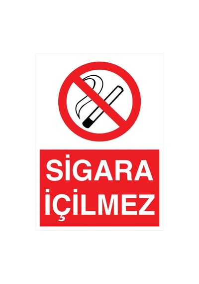 Sigara İçilmez Sticker Yapışkanlı Etiket