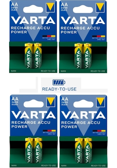 Varta 5716 2600 mAh AA Ni-MH Şarj Edilebilir Kalem Pil 4 x 2'li