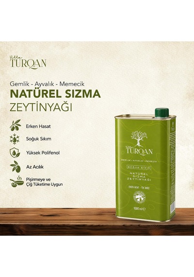 1 Lt Erken Hasat Soğuk Sıkım Özel Seri Natürel Sızma Zeytinyağı Tek Bahçe 2025/2026