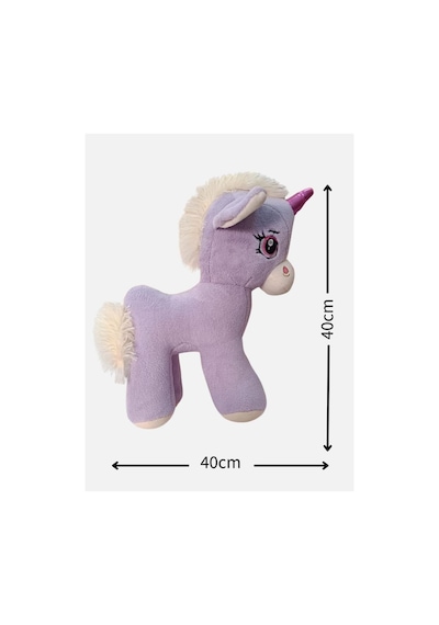 Peluş Boynuzlu At Pony Unicorn 40 Cm Lila