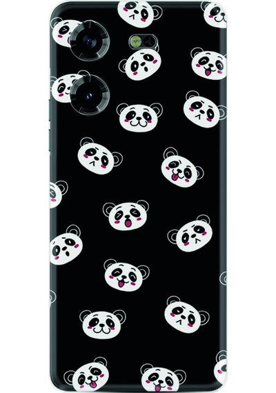 Tecno Pova 5 Kılıf Silikon Desen Özel Seri Panda Suratları 1773
