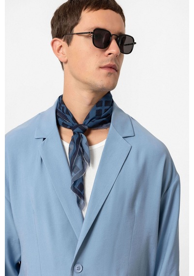 Antioch Oversize Astarsız Erkek Blazer Ceket Mavi
