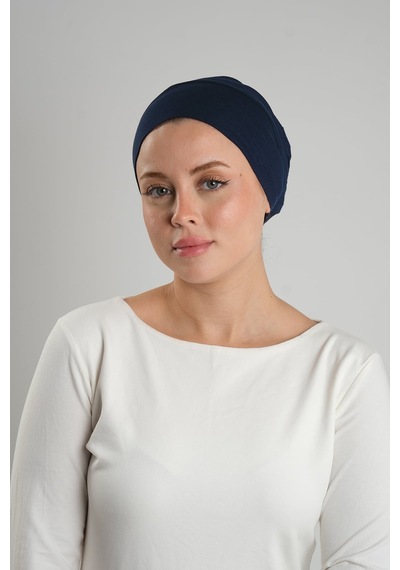 Hürrem Bone Lacivert Pratik Hazır Geçmeli İç Bone Viskon Fileli Nefes Alabilen 3014 02
