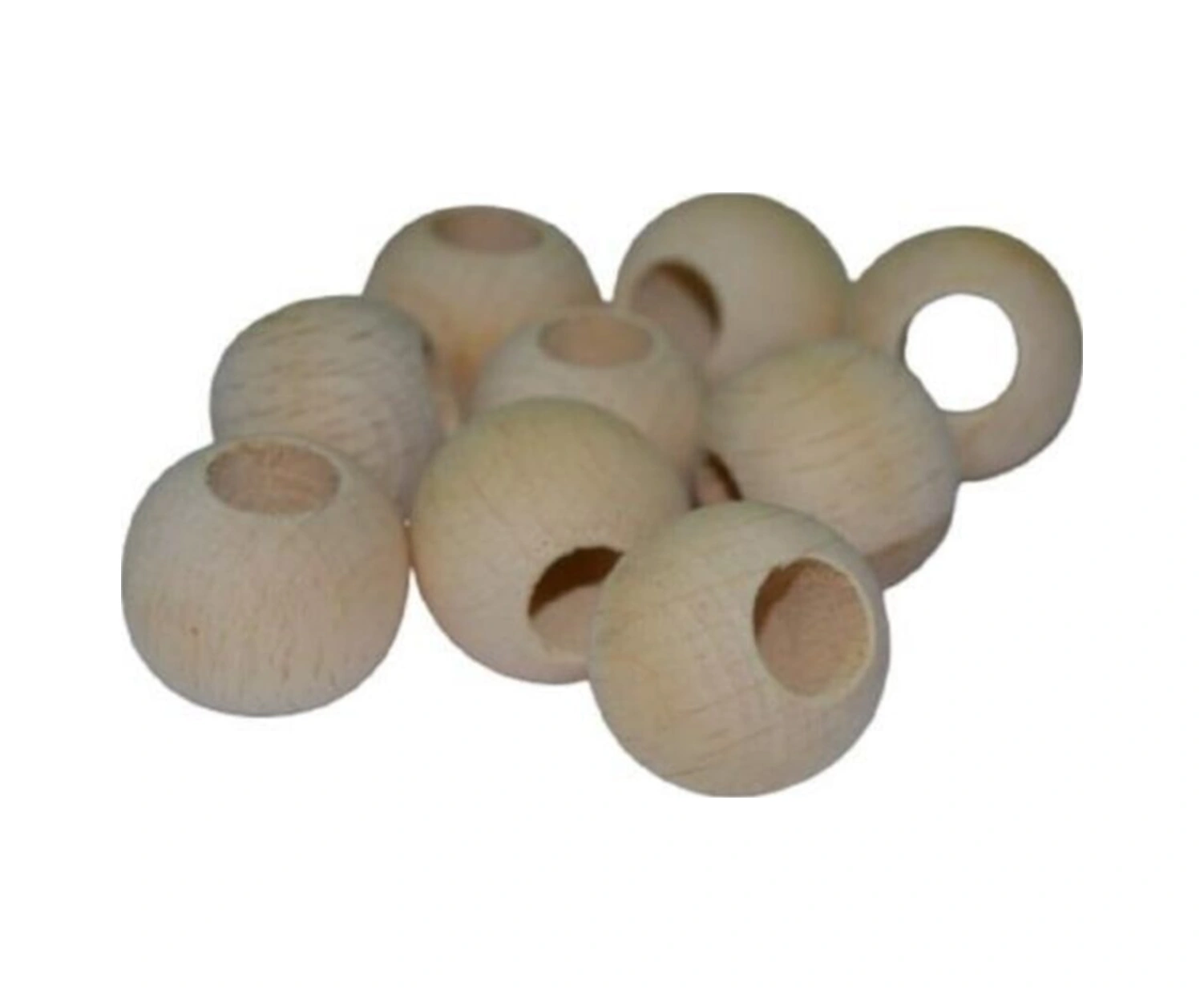 20 Mm Ham Işlenmemiş Ahşap Boncuk - 100gr