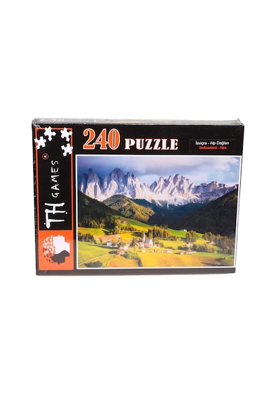 240 Parça Kutulu Puzzle - İsviçre Alp Dağları Manzarası Standart