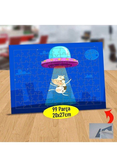 Hayvan Yakalayan Ufo 99 Parça Puzzle Yapboz Tablo-23-2147907476