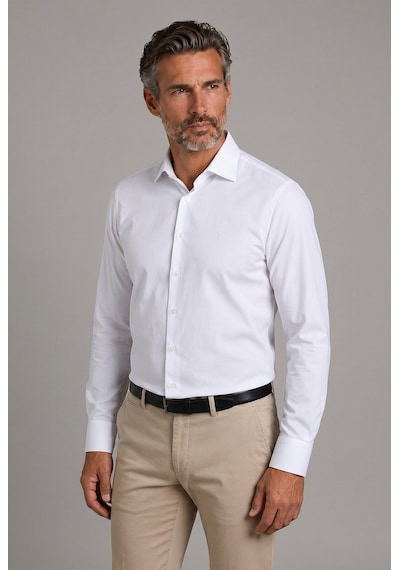 Bisse Beyaz Regular Fit Cepsiz Klasik Uzun Yaka Gömlek Gmkls252180 D01