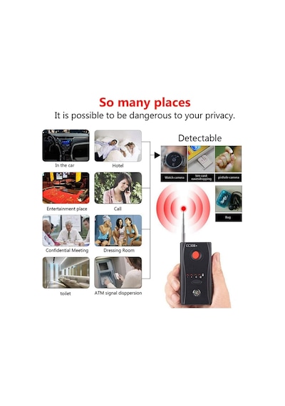 Cc308 Tam Aralıklı Radyo Dalga Wifi Rf Sinyal Dedektörü Kamera