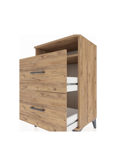 Hyperion Komodin Tek Raflı 2 Çekmeceli 60x44x96 Çam-çam Çam