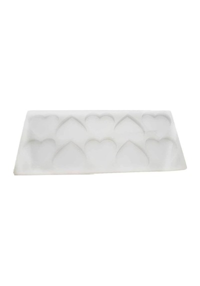 Epoksi Reçine Silikon Kalıp Çoklu Kalp Magnet Kalıbı Seri Döküm Kalıbı 6 Cm 10 Lu Çok Renkli