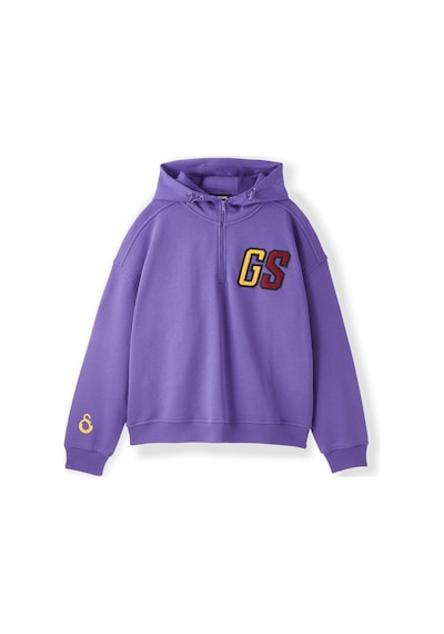 Gsstore Galatasaray Kadın Yarım Zip Hoodie K252107 Mor