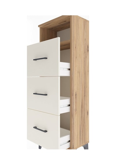 Arges Dolap Tek Raflı 3 Çekmeceli 44x30x134 Çam-aytaşı Çam