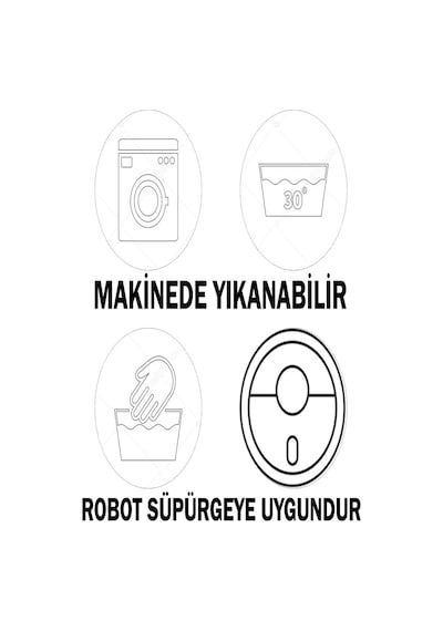 Sünger Dolgulu Banyo Paspası Klozet Takımı 2'Li Kaymaz Taban Set (550453820) Çok Renkli