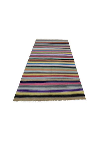 Kilim Antik El Dokuma Capcanlı Bukleli Pamuklu Kilimi 0157 - Yeni - Çok Renkli