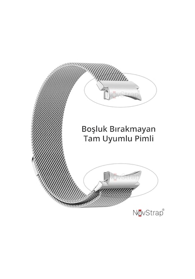 Novstrap Samsung Galaxy Watch 7 Fe 6 5 4 40 42 43 44 45 46 47 Mm İle Uyumlu Kordon Tam Pimli Metal Hasır Çelik Kayış