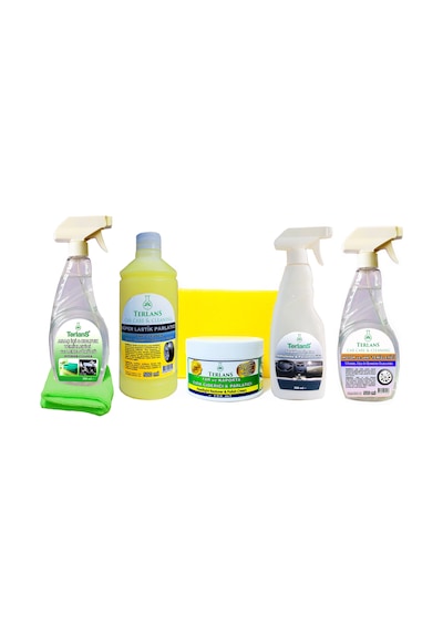 Terlans 5Li Set Araç Iç Dış Detay Temizlik Cila Lastik Parlatıcı