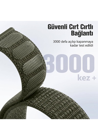 Caseonn Apple Watch Uyumlu Ultra Kordon Hasır Kumaş Nylon Kayış Pudra
