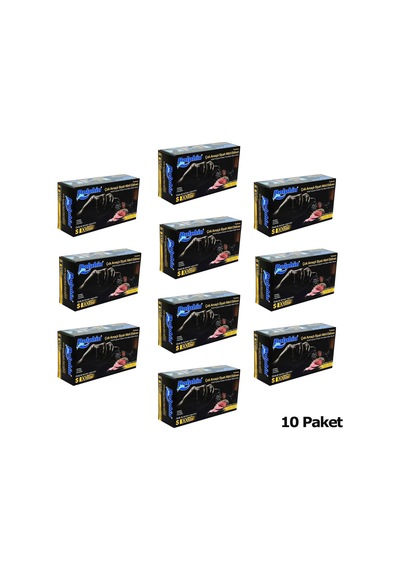 Dolphin Tek Kullanımlık Lateks Siyah Pudrasız Nitril Muayne Eldiveni Small Boy - 100'lü 10 Paket