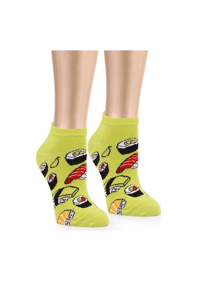 Ozzy Socks 5 Çift Eğlenceli Desenler Kadın Patik Çorap Ozzyp007 Çok Renkli