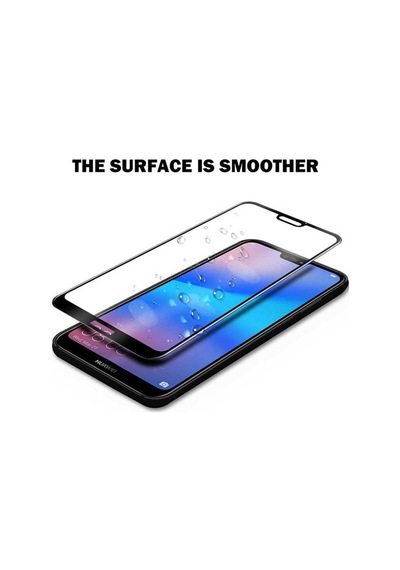 Huawei P20 Lite Zore Kenarları Kırılmaya Dayanıklı Cam Ekran Koruyucu