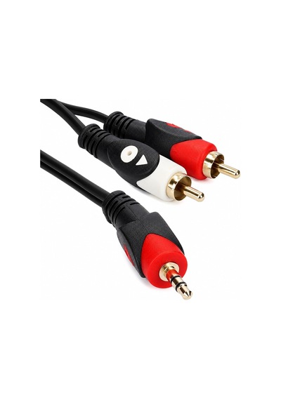 Px-aux3r 3 Metre 3.5mm Aux To 2 Rca Ses Kablosu, Telefon Laptop Pc Tablet Ses Çıkışını Amfi Hoparlör Tv Ses Sistemine Bağlama Kablosu, Kırmızı Beyaz Rca Stereo Audio Kablo
