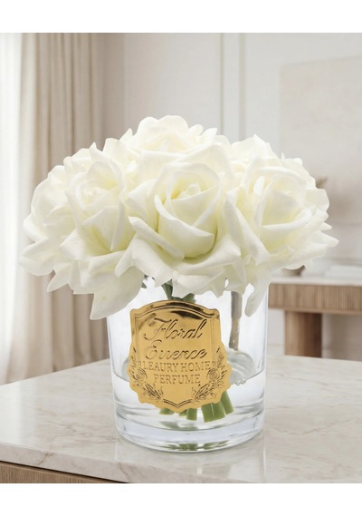 Scented Roses Ivory Bloom 9 Lu Beyaz Gül