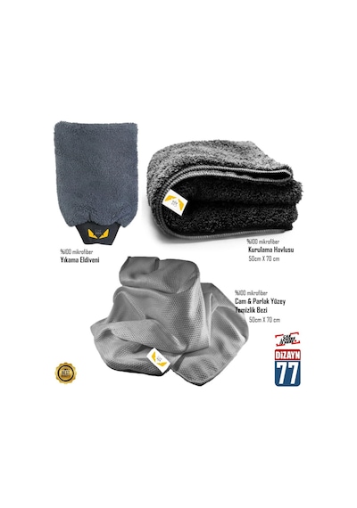Mikrofiber Oto Yıkama Ve Temizlik Bez Seti Premium Seri