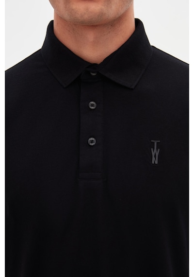 Twn Slim Fit Siyah Pike Dokulu T-shirt 4ec146011784m Siyah