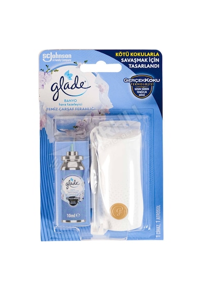 2 Adet Glade Banyo Hava Tazeleyici Cihaz+yedek Temiz Çarşaf 10 Ml Diğer