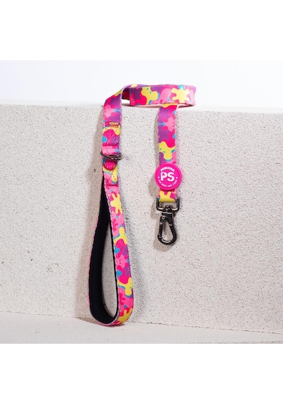 Pawstar Rosea Camouflage Leash Kedi Köpek Sevk & Gezdirme Kayışı Köpek Uzatma Tasması Pembe
