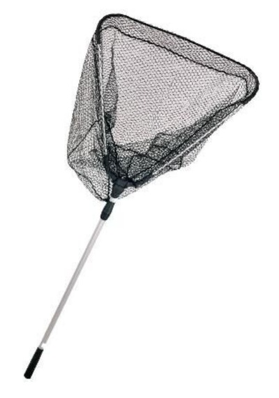 Powerex Üçgen 50x50 Katlanır İp Torlu Kepçe / 150cm Sap