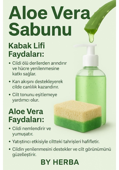 By Herba Kabak Lifli El Yapımı Aloevera Sabun