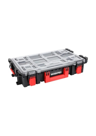 Workpro Wp283029 Şeffaf Kapaklı Organizer Takım Çantası 24 Lt 12 Gözlü İstiflenebilir 25 Kg