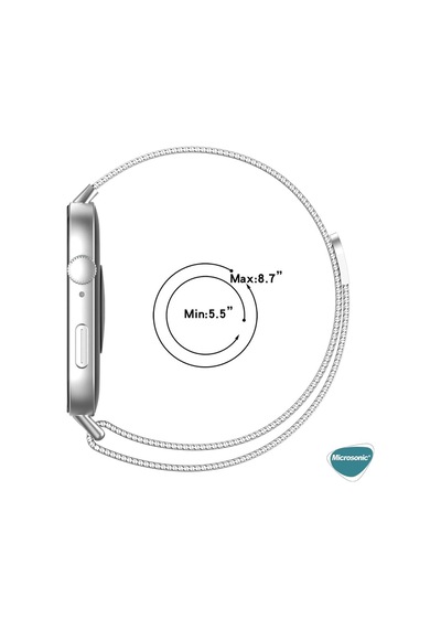 Huawei Watch Fit 5 İçin Kordon Milanese Loop Siyah Watch Fit 5 İle Uyumlu Kordon - Siyah Çok Renkli