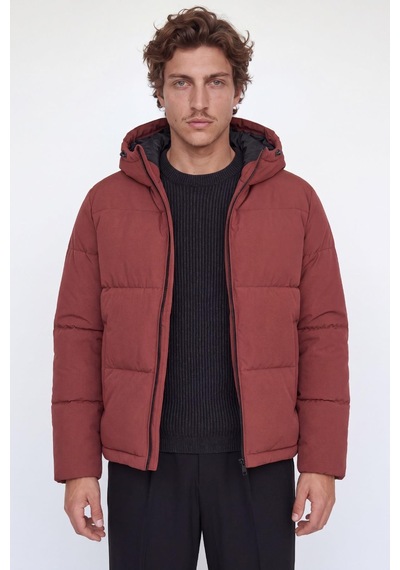 Jack & Jones Jjgalaxy Erkek Şişme Mont Puffer Ceket Günlük Rahat Kiremit