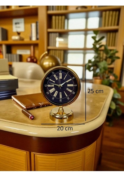 Goldora 25 X 20 Gold Metal Masa Saati Çok Renkli