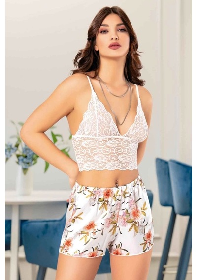 Miss Laris Lingerie Gecelik Kadın 3045 Ekru