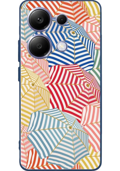 Poco X7 Pro Uyumlu Şemsiyeler Baskılı Silikon Kılıf Renkli