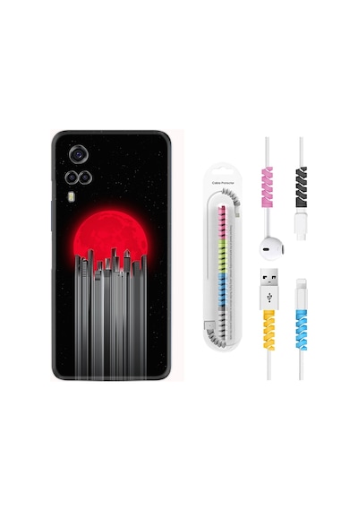 Vivo Y53S Kılıf Rasta Boyun Askılı Red City 1707