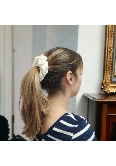 Bezhane Organik Pamuk Kumaş Lastik Toka 2'li Tarçın - Krem