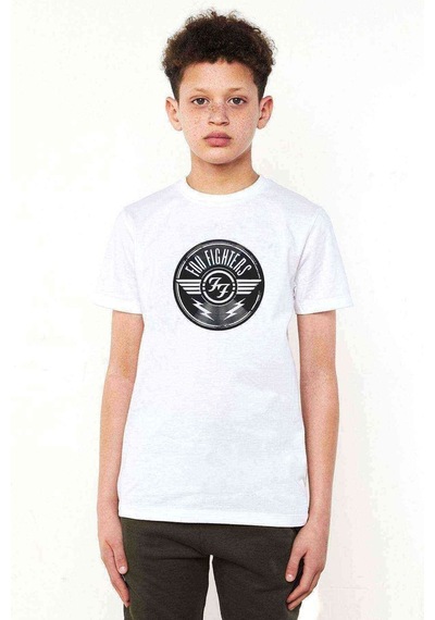 Tshirthane Foo Fighters Music Baskılı Unisex Çocuk Beyaz T-Shirt