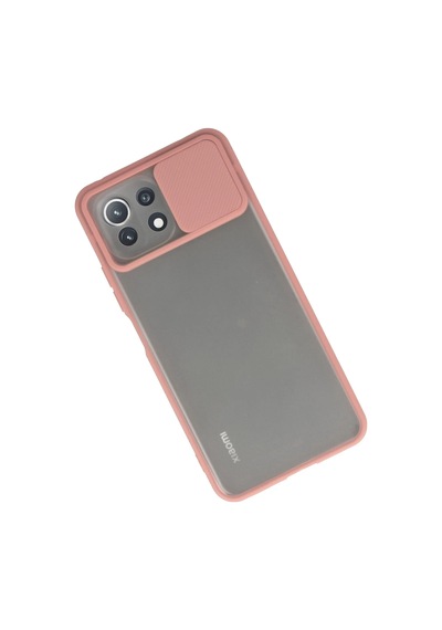 Cosmotex Newface Xiaomi Mi 11 Lite Kılıf Palm Buzlu Kamera Sürgülü Silikon - Pembe