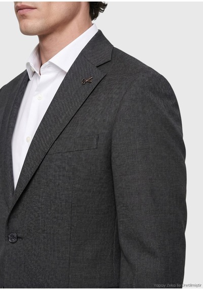 Ramsey Antrasit Modern Fit Yün Karışımlı Takım Elbise